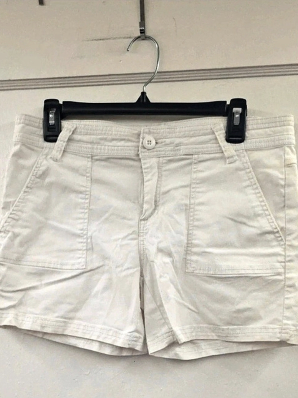 prAna White Organic Cotton Stretch Utility Shorts Size 8